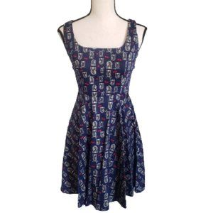 🎉👶 CLOSET SALE 👶🎉 Ixia Blue Owl Print Summer Dress Size Small NWT